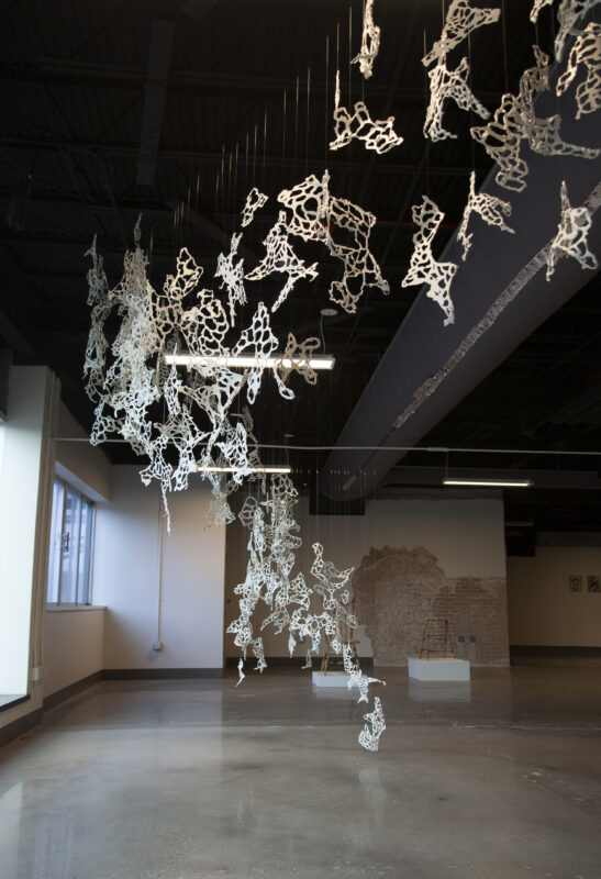 Shelby Fleming, "Brittle" plaster, fabric.