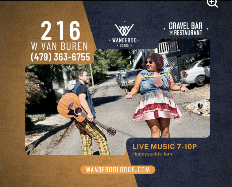 Honeysuckle Jam at the Gravel Bar at Wanderoo Lodge