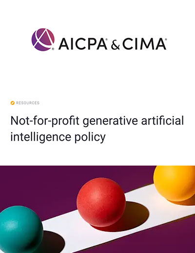 AICPA and CIMA AI Policy cover